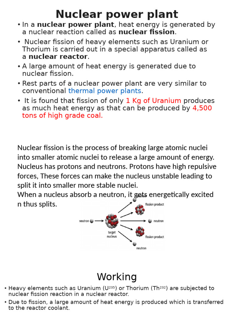 How Nuclear Power Plants Generate Energy | PDF | Nuclear Reactor ...