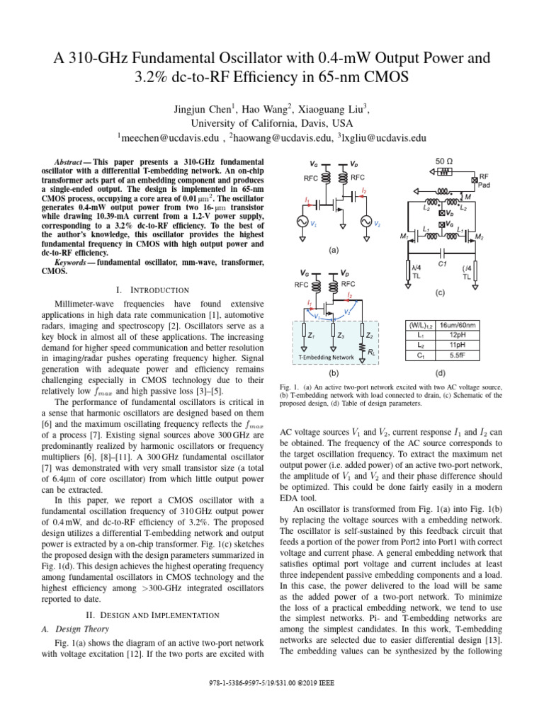 A 310-GHz Fundamental Oscillator With 0.4-mW Output Power and 3.2 dc-to ...