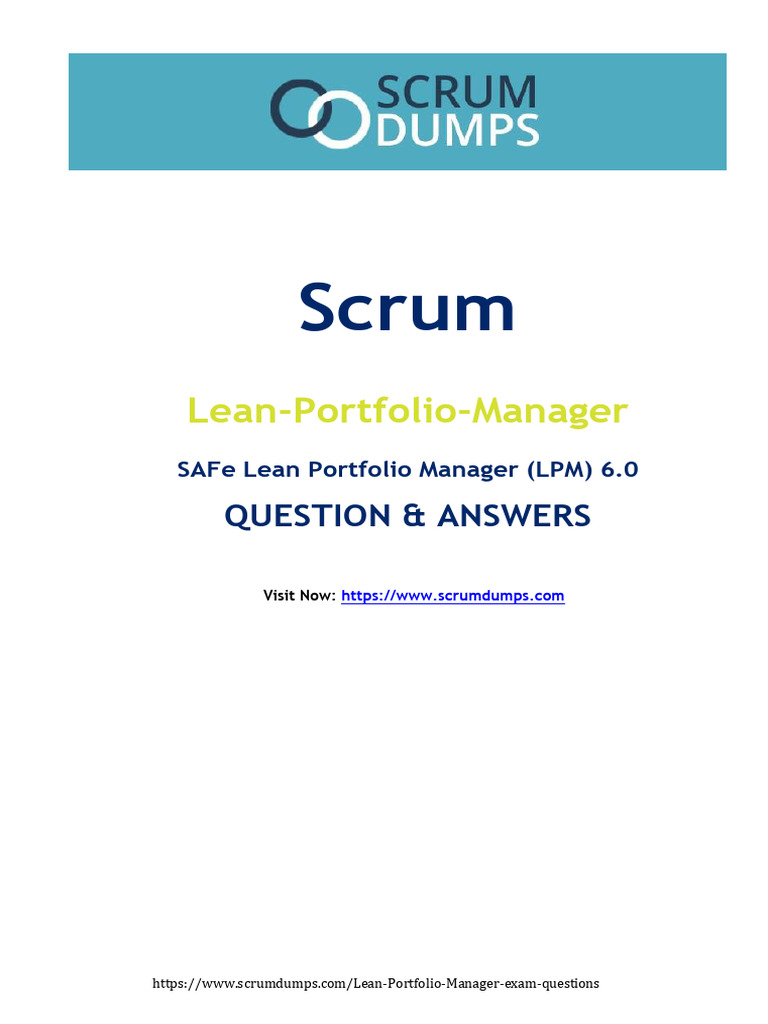 SAFe Lean Portfolio Manager Exam Guide | PDF | Business Economics ...