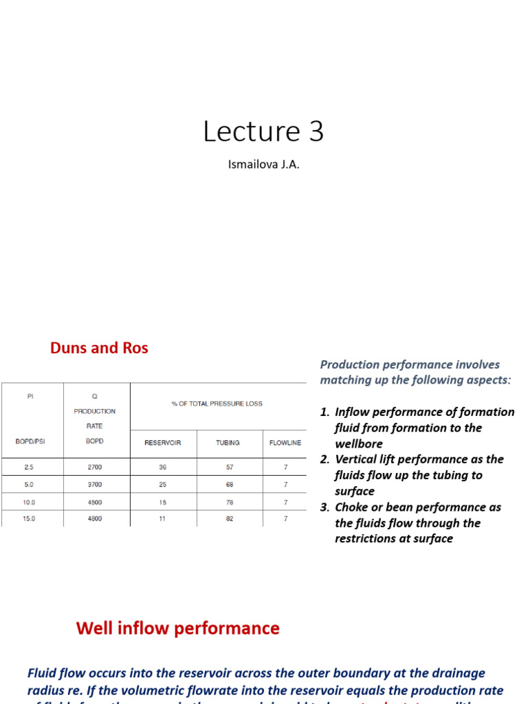 Inflow Performance and Production Analysis | PDF | Fluid Dynamics ...
