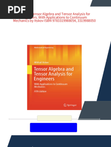 (Ebook) Tensor Algebra and Tensor Analysis for Engineers. With Applications to Continuum Mechanics by Itskov ISBN 9783319988054, 3319988050 - Download the ebook now for full and detailed access