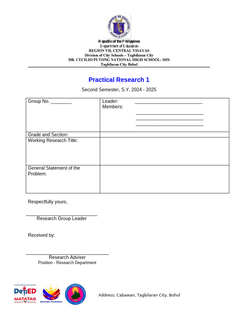 PR1 Form Submission Template | PDF