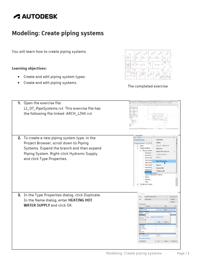Change Pipe System Classification in Revit | PDF