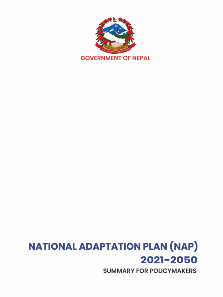 Nepal National Adaptation Plan Summary | PDF | Himalayas | Climate Change