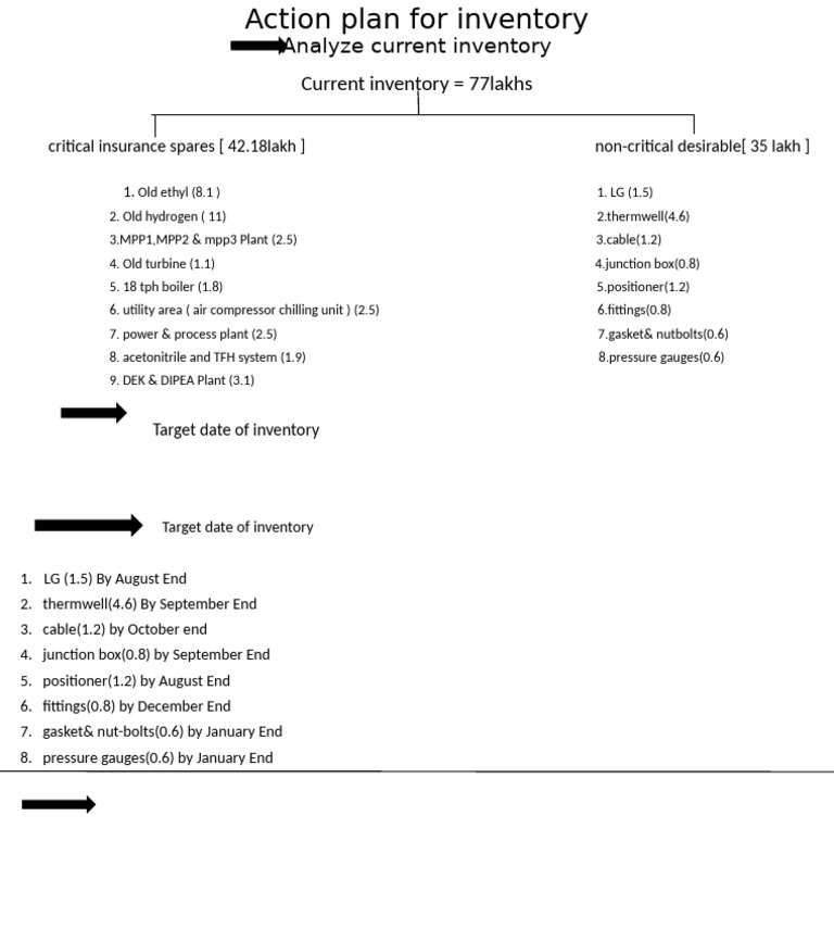 Inventory Action Plan and Targets | PDF
