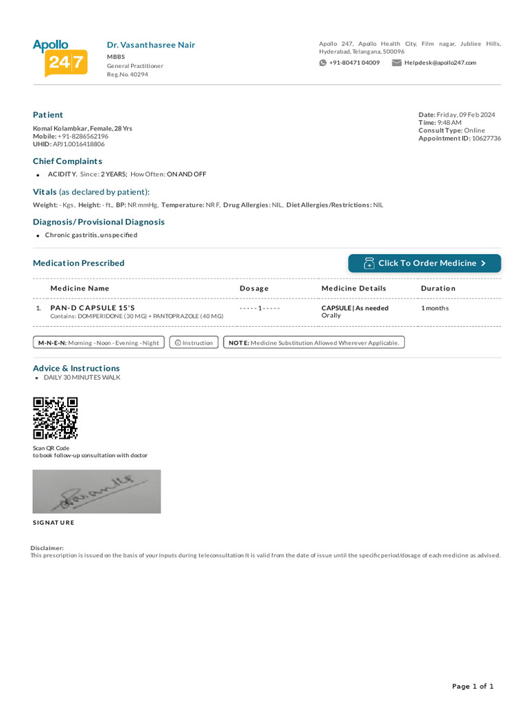 Prescription - 10627736 - 09 02 2024 - Apollo 2471707452349503 | PDF ...