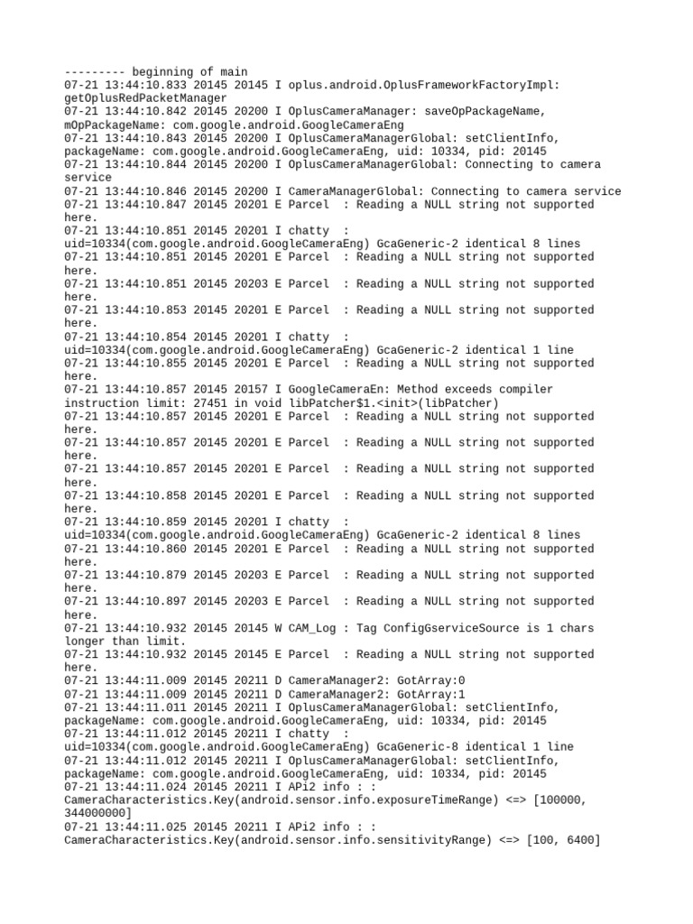 Oplus Camera Manager Log Analysis | PDF | Software | Software Engineering