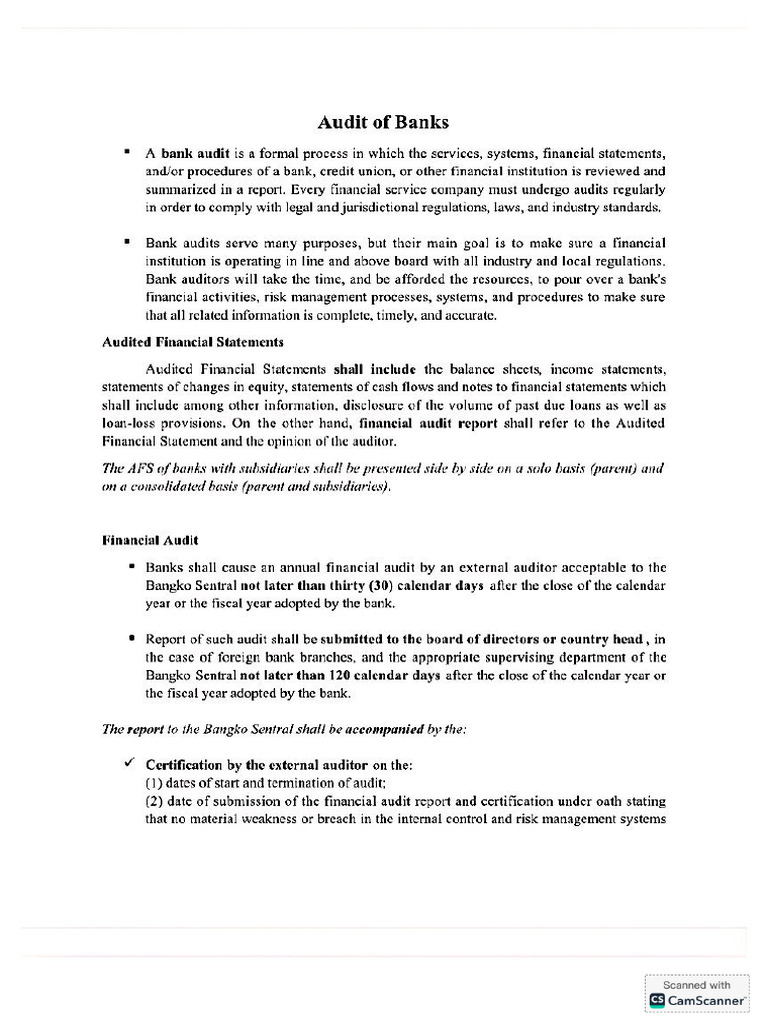Audit of Banks (New) | PDF