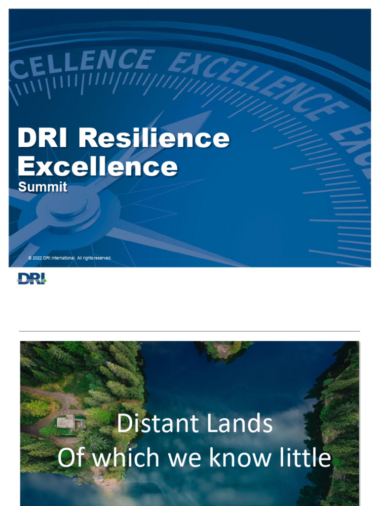 DRI Resilience Excellence: Summit | PDF