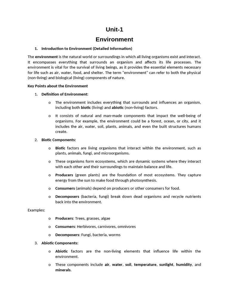 Understanding Environment Components | PDF | Natural Environment ...
