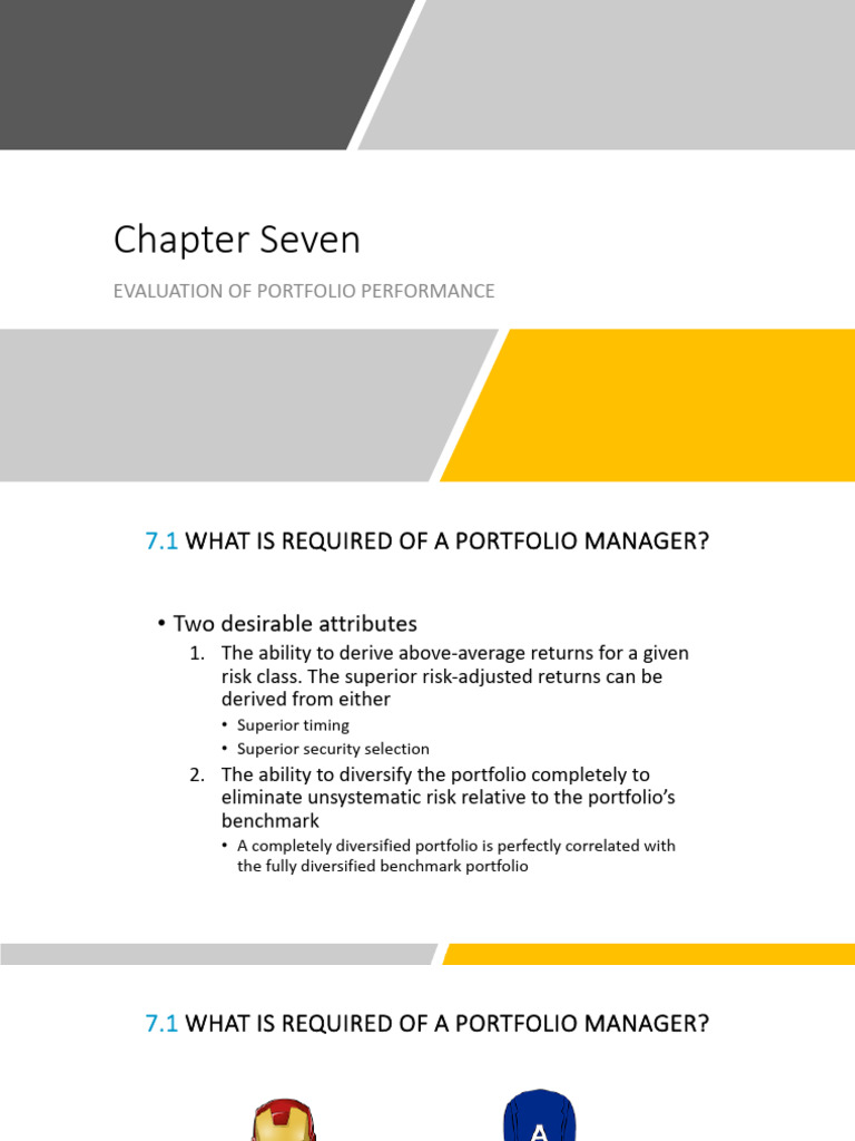 Portfolio Performance Evaluation Techniques | PDF | Sharpe Ratio ...