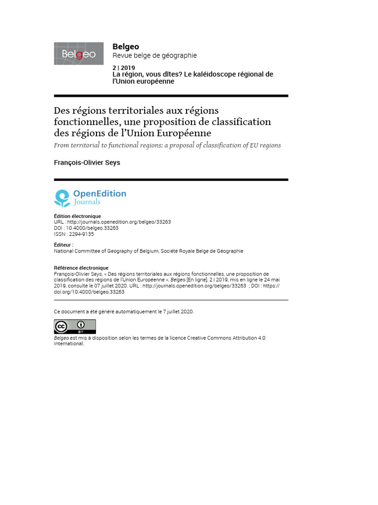 Classification des régions de l'UE | PDF | Départements de France ...
