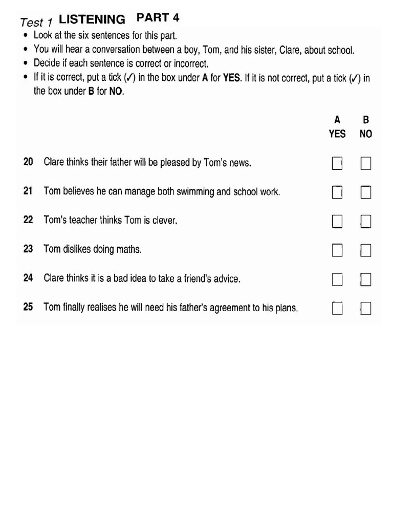 Listening Test 1 Part 4 Pdf