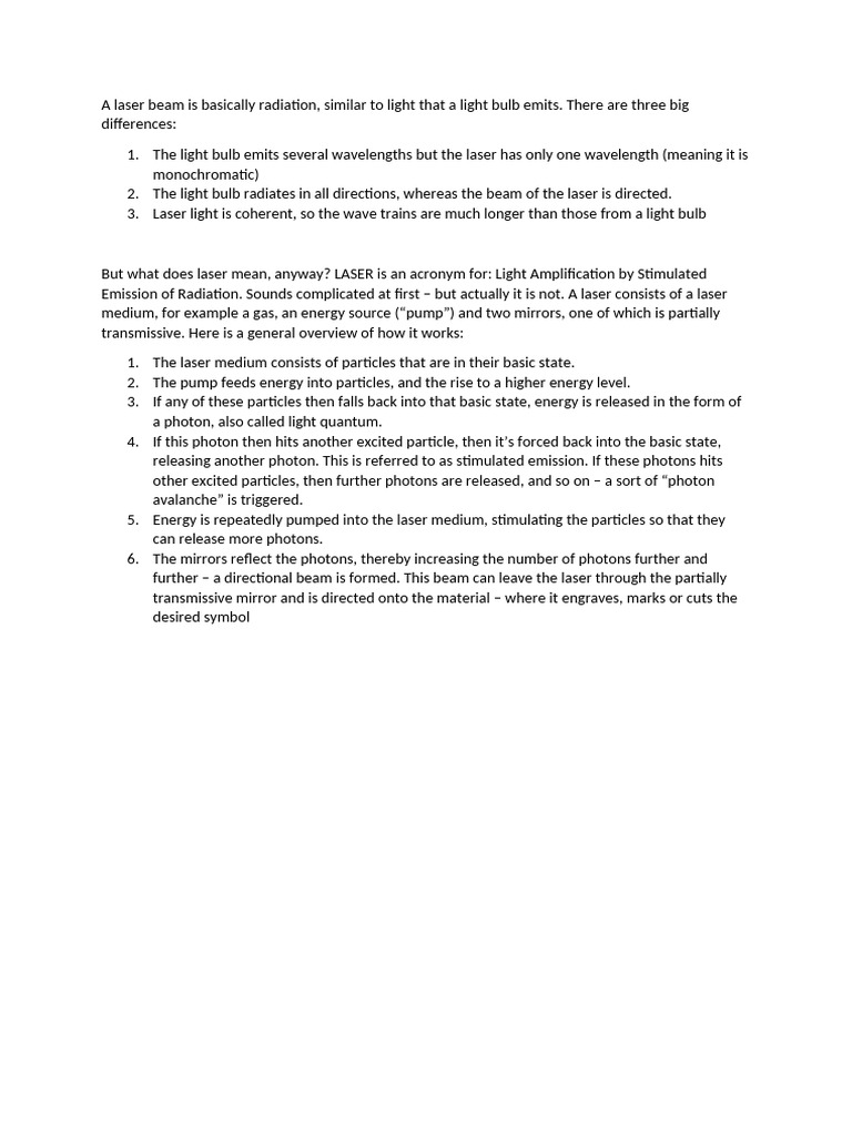 Laser Marking Principles and Applications | PDF | Laser | Light