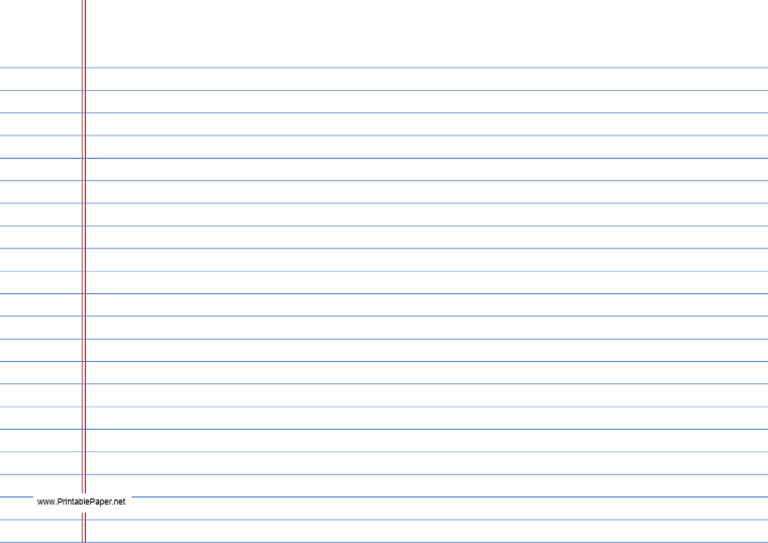 Lined Landscape A4 Wide Blue | PDF