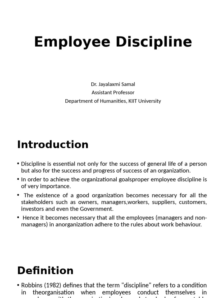 Understanding Employee Discipline Guidelines | PDF | Disciplines ...