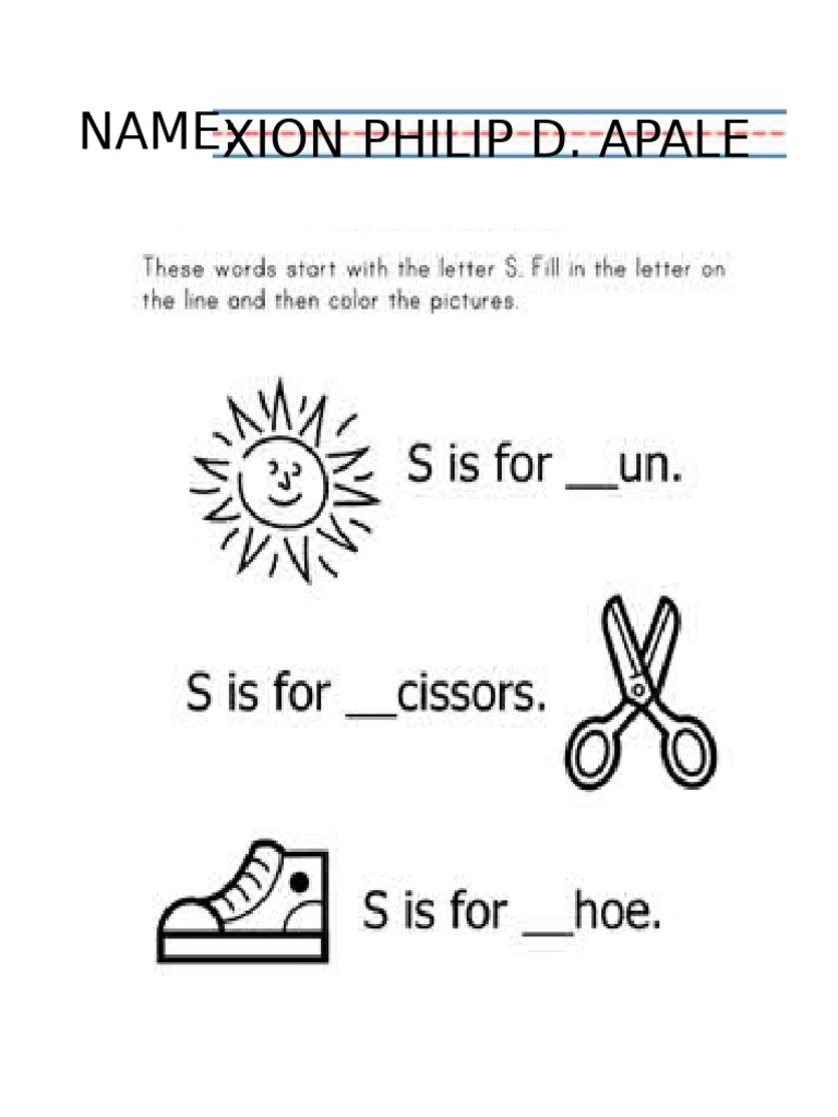 LETTER Ss | PDF
