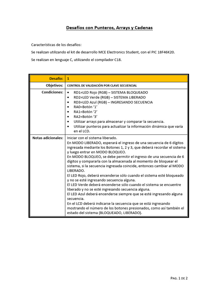 Desafíos con Punteros Arrays y Cadenas | PDF | Puntero (Programación de ...