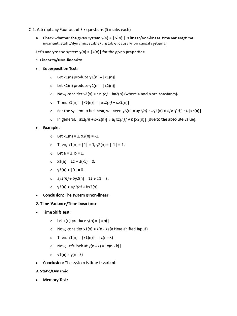 Signal System - 27 May 2024 PDF | PDF | Discrete Fourier Transform ...