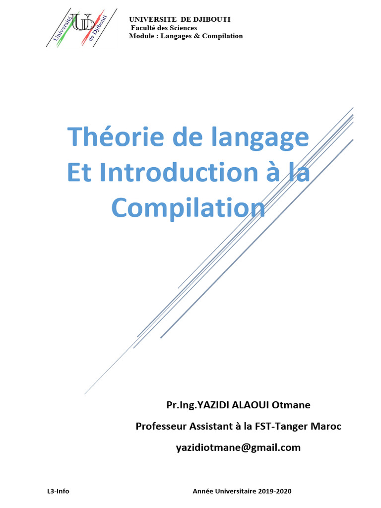 Théorie des langages et compilation | PDF | Compilateur | Code source