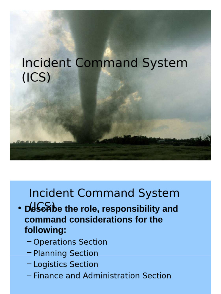 Overview of Incident Command System (ICS) | PDF | Incident Command ...