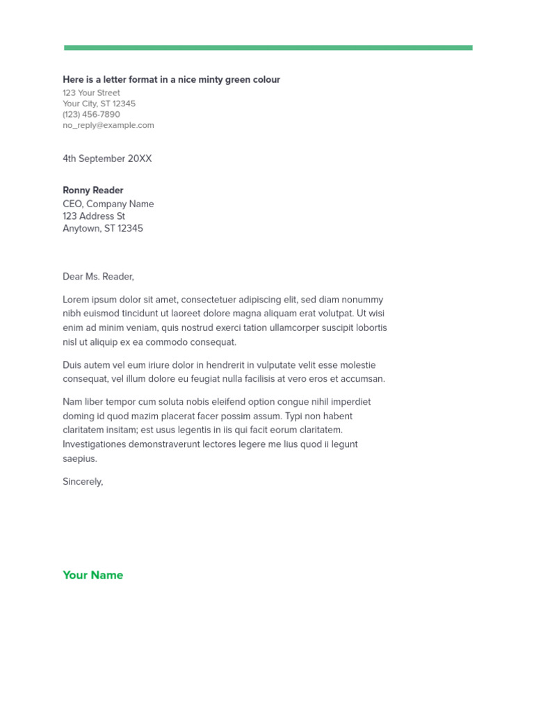 Random Letter Format | PDF