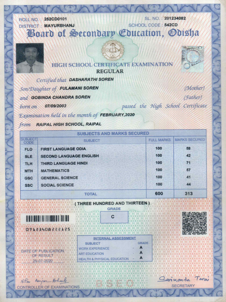 10 TH Certificate | PDF