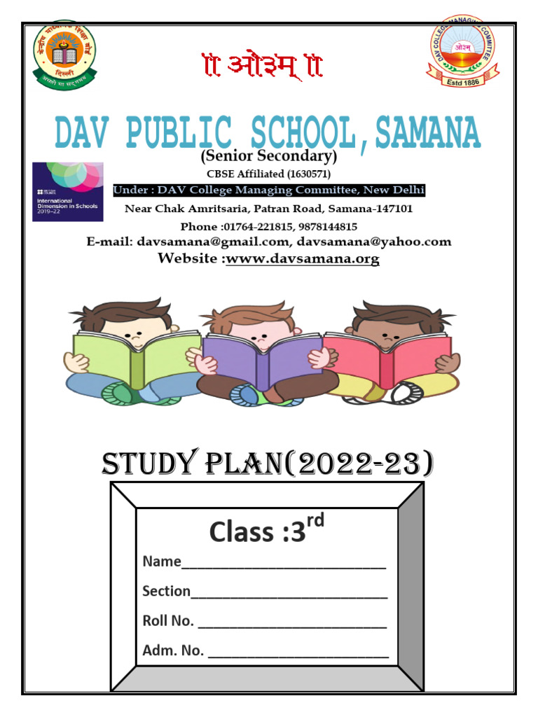 3rd Grade Study Plan 2022-23 | PDF | Reading Comprehension | Science