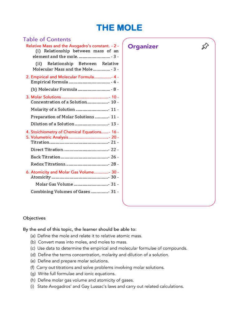Understanding the Mole in Chemistry | PDF | Mole (Unit) | Hydroxide