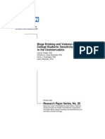 Binge Drinking and Violence Among College Students: Sensitivity To Correlation in The Unobservables