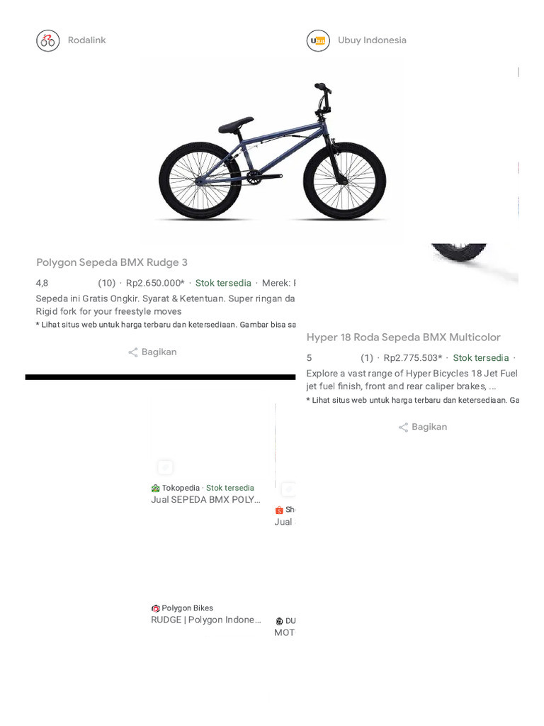Sepeda BMX Polygon Rudge 3 Terbaik | PDF