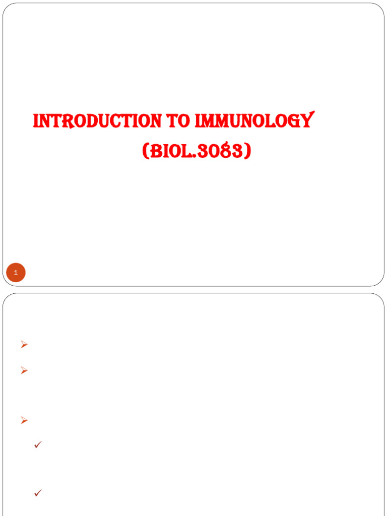 Overview of Immunology Concepts | PDF | Lymphocyte | Immune System