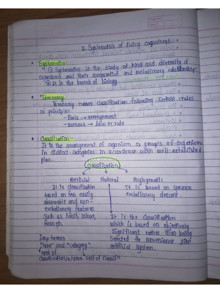 Systematics of Living Organisms | PDF