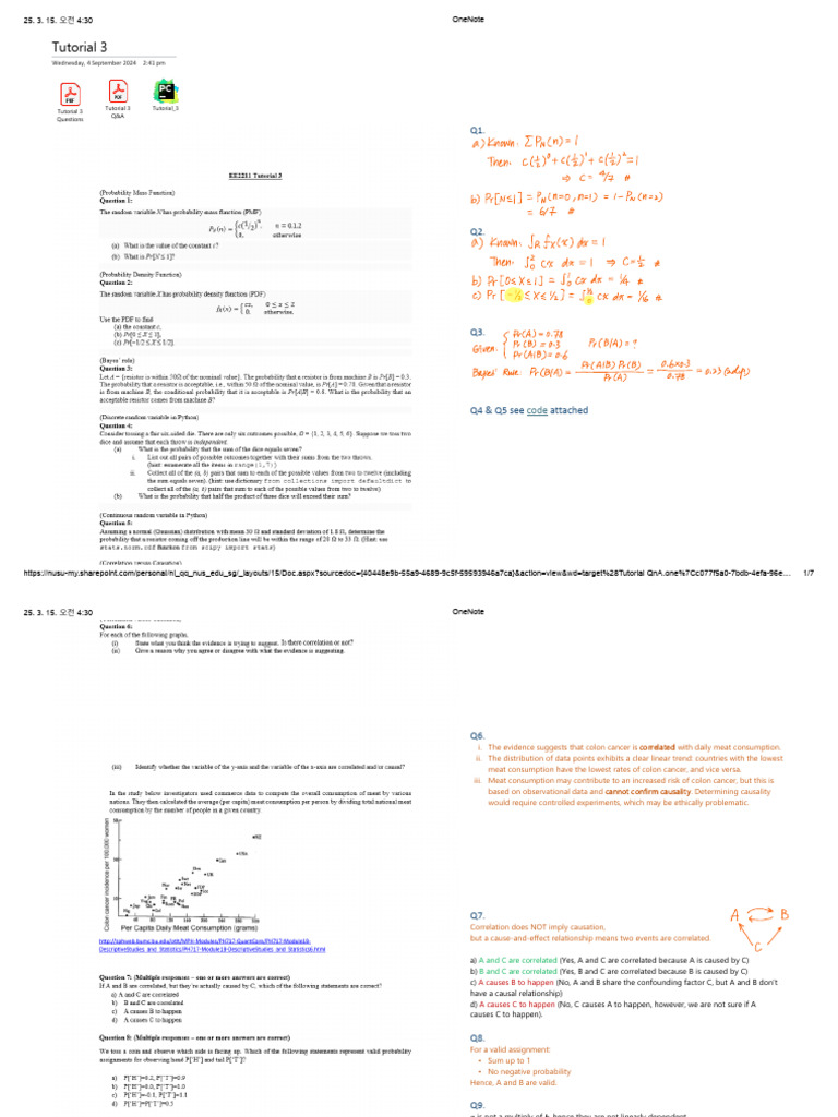 Tutorial 3 Q&A and Code Insights | PDF | Causality | Applied Mathematics
