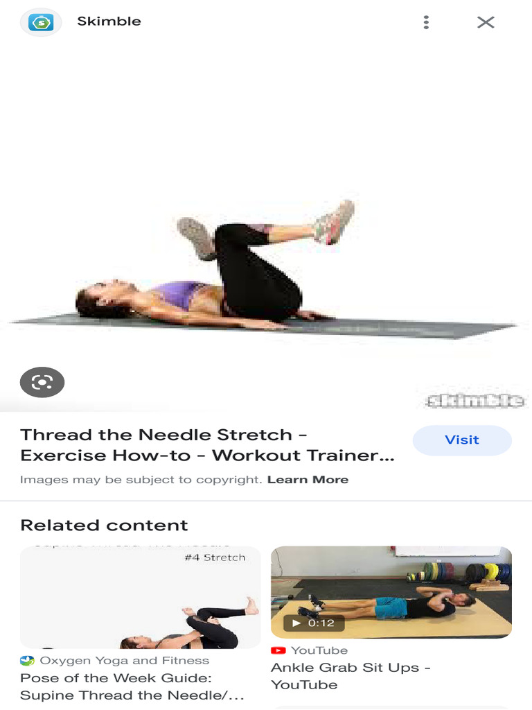 Thread the Needle Stretch Guide | PDF