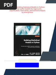 (Ebook) Building Statistical Models in Python: Develop useful models for regression, classification, time series, and survival analysis by anonymous - The ebook in PDF and DOCX formats is ready for download