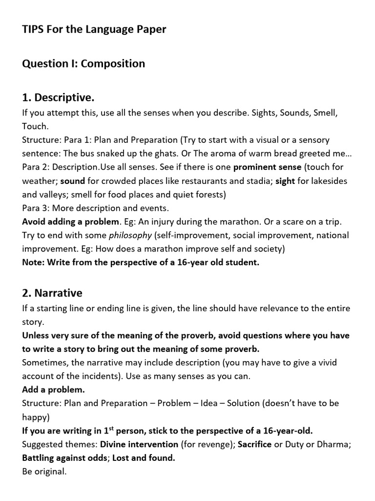 Language Paper 2: Letter Writing Tips | PDF | Verb | Linguistics