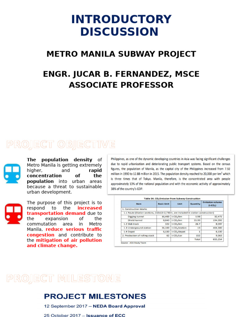 Metro Manila Subway Project Overview | PDF