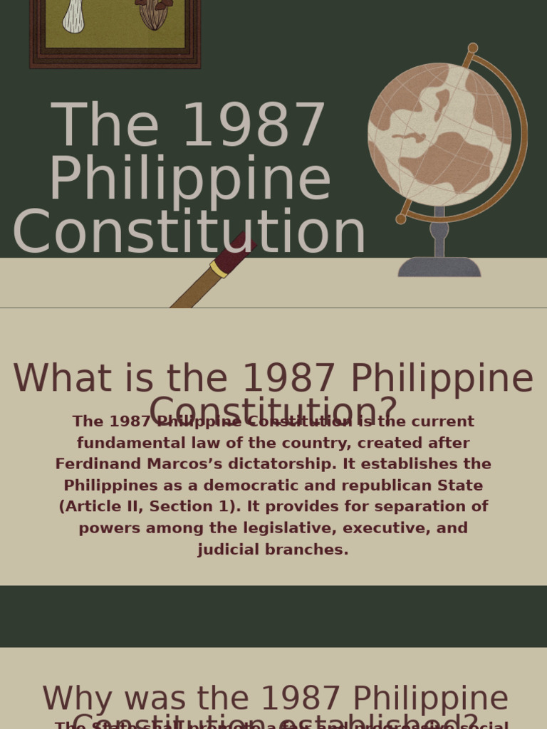 Overview of the 1987 Philippine Constitution | PDF | Constitution ...