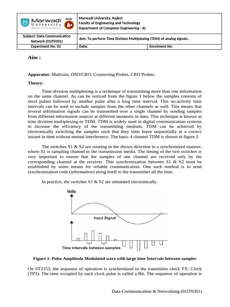 Lab 2-1 | PDF | Multiplexing | Electronic Engineering