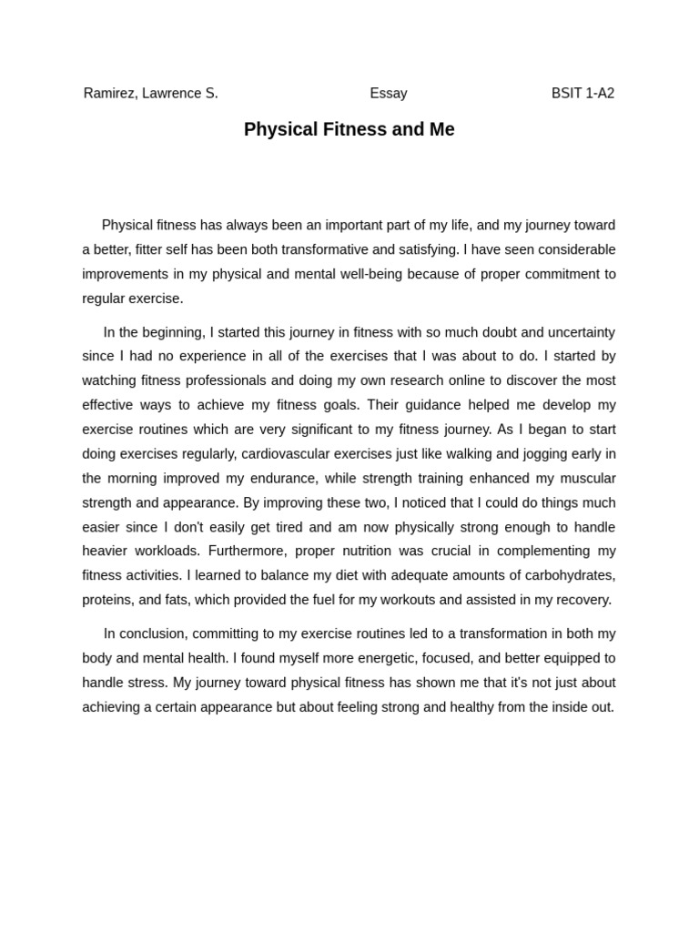 200 Essay PathFit 1 | PDF