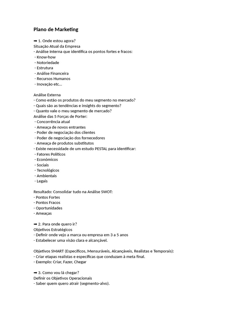Plano de Marketing - Modelo Anual | PDF