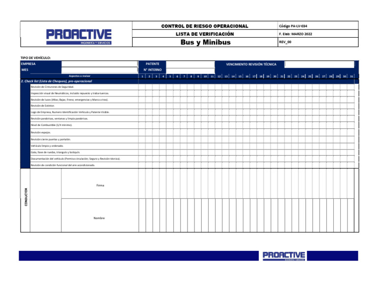 Lista de Verificación para Vehículos Comerciales | PDF