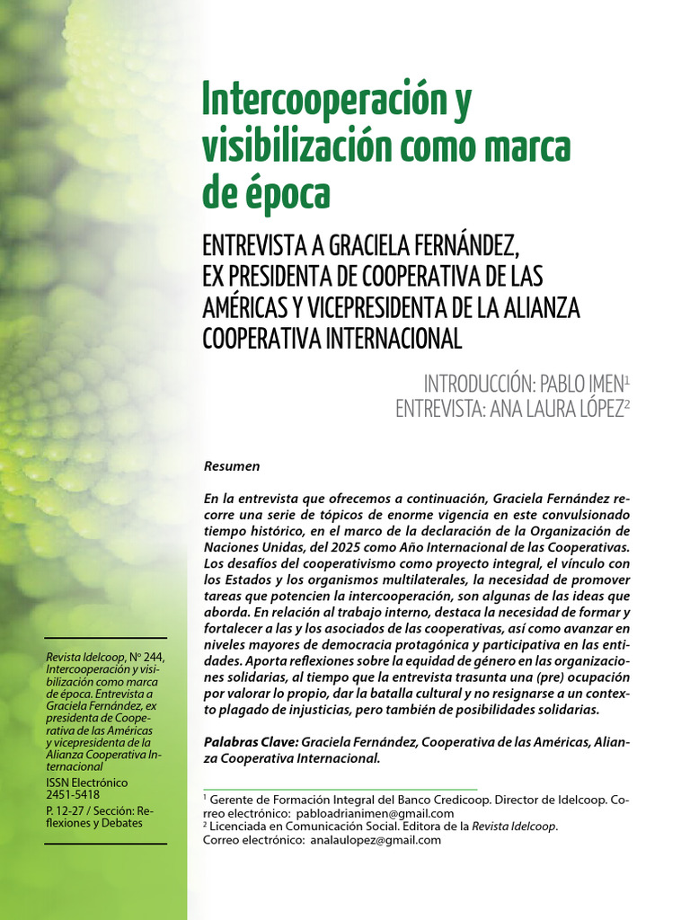 Cooperativismo y desafíos actuales en 2025 | PDF | Cooperativa | Américas