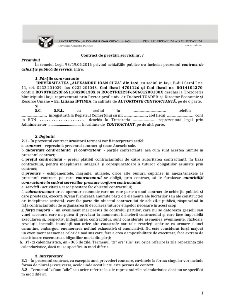 Model Contract | PDF
