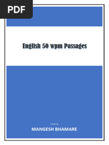 English 50 wpm Passages