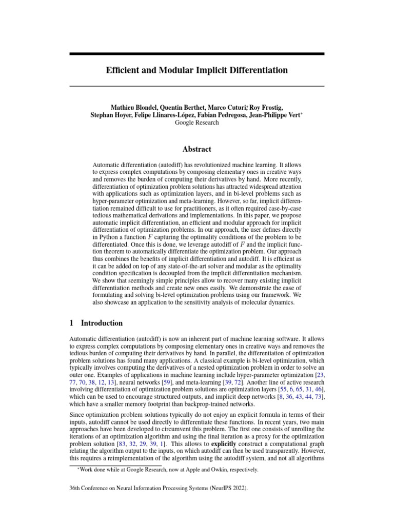 Automatic Implicit Differentiation Framework | PDF | Mathematical ...