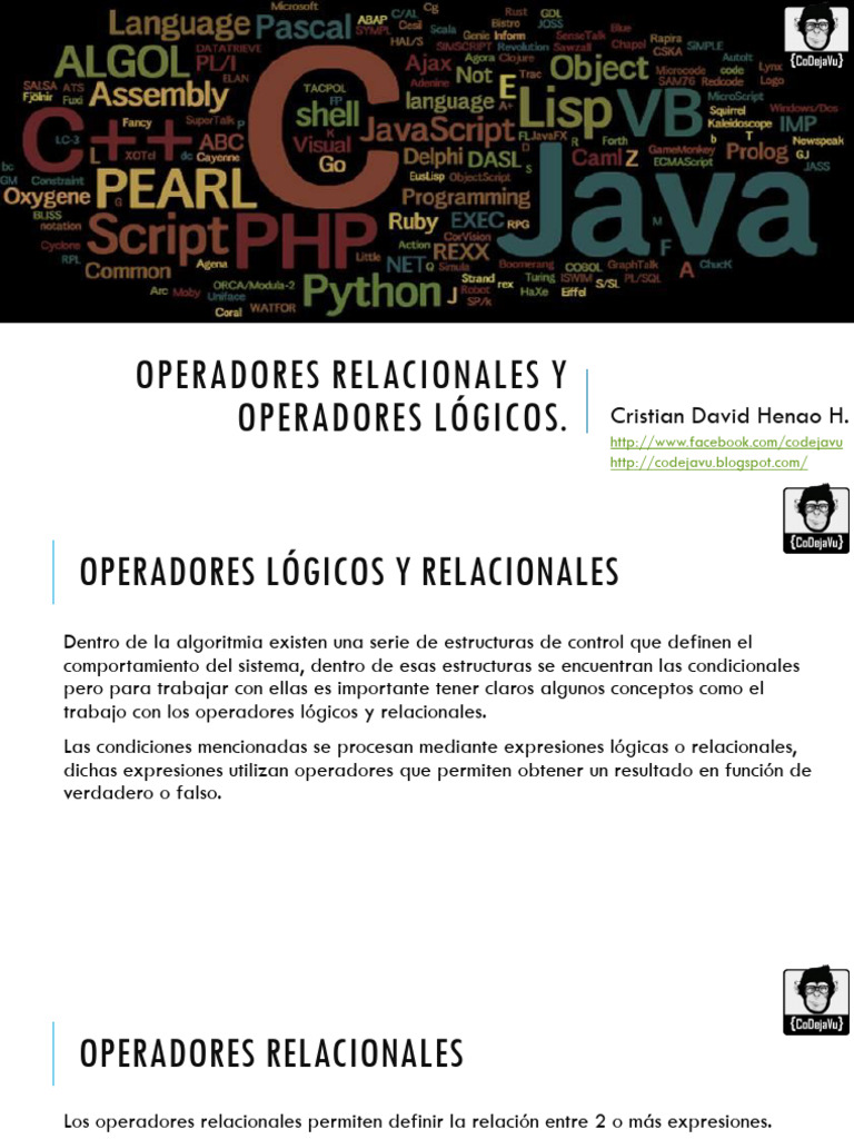 4 +OperadoresRelacionales-Logicos | PDF