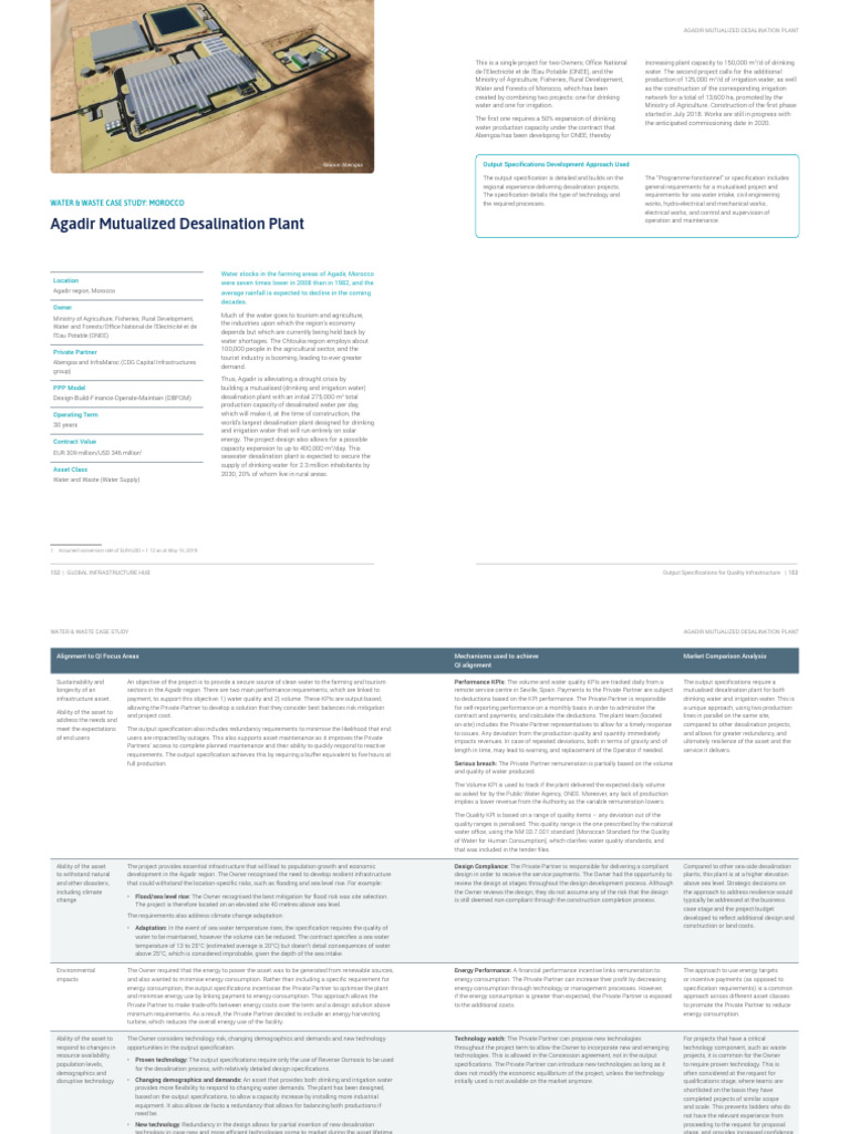 Agadir Mutualized Desalination Plant | PDF | Water | Desalination