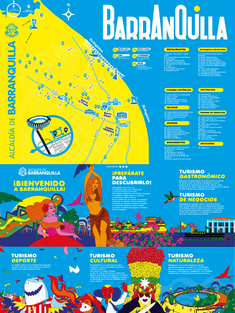 Mapa Turístico de Barranquilla | PDF | Turismo | Ocio